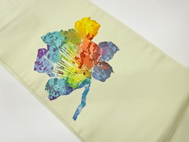 JAPANESE NAGOYA OBI / SHIOZE / FLOWER